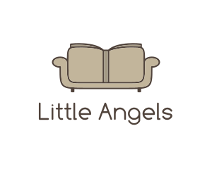 Brown Book Sofa logo design