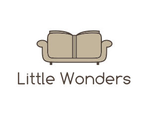 Brown Book Sofa logo design