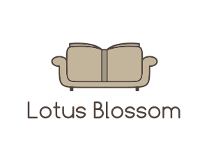 Brown Book Sofa logo design