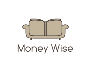 Brown Book Sofa logo design