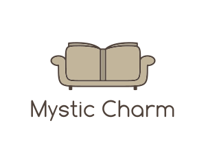 Brown Book Sofa logo design