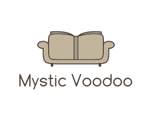 Brown Book Sofa logo design