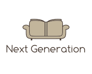 Brown Book Sofa logo design