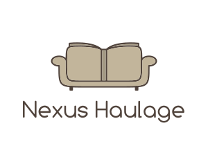 Brown Book Sofa logo design