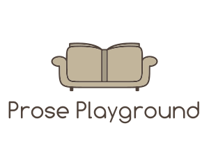 Brown Book Sofa logo design