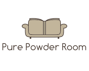 Brown Book Sofa logo design