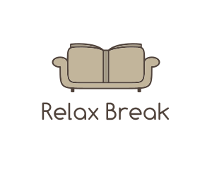 Brown Book Sofa logo design