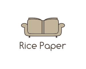 Brown Book Sofa logo design