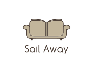 Brown Book Sofa logo design