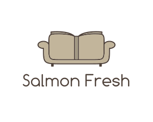 Brown Book Sofa logo design