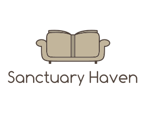 Brown Book Sofa logo design