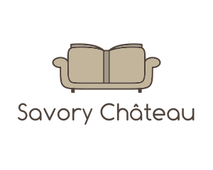 Brown Book Sofa logo design