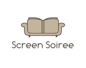 Brown Book Sofa logo design