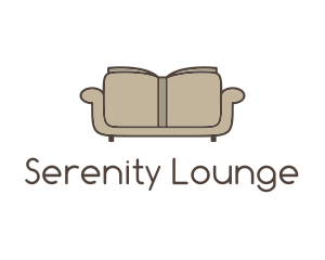 Brown Book Sofa logo design