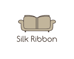 Brown Book Sofa logo design