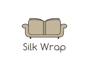 Brown Book Sofa logo design