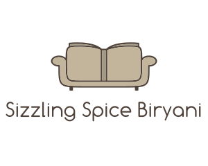 Brown Book Sofa logo design