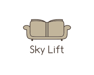 Brown Book Sofa logo design