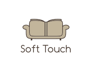 Brown Book Sofa logo design