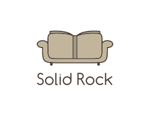 Brown Book Sofa logo design