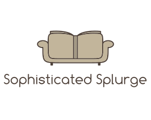 Brown Book Sofa logo design