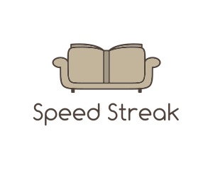 Brown Book Sofa logo design