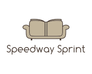 Brown Book Sofa logo design