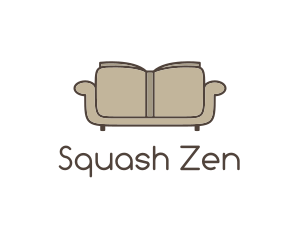 Brown Book Sofa logo design