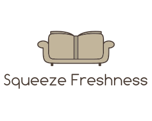 Brown Book Sofa logo design