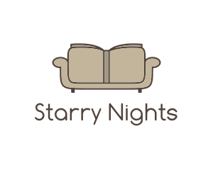 Brown Book Sofa logo design