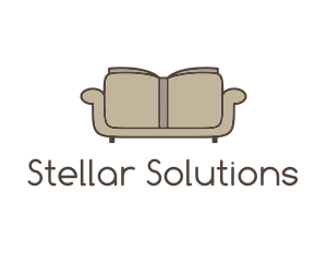 Brown Book Sofa logo design