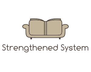 Brown Book Sofa logo design