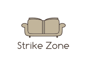 Brown Book Sofa logo design