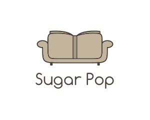 Brown Book Sofa logo design