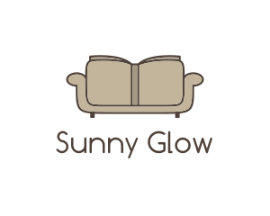 Brown Book Sofa logo design