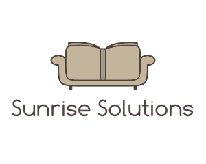 Brown Book Sofa logo design