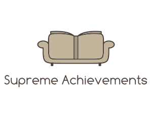 Brown Book Sofa logo design