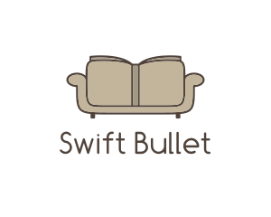 Brown Book Sofa logo design