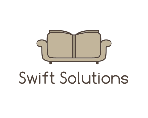 Brown Book Sofa logo design