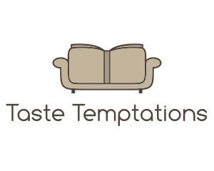 Brown Book Sofa logo design