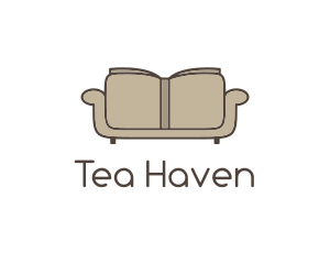 Brown Book Sofa logo design