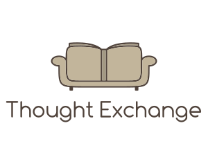 Brown Book Sofa logo design