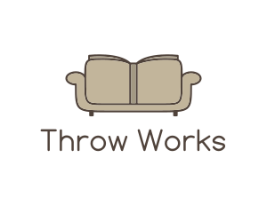 Brown Book Sofa logo design