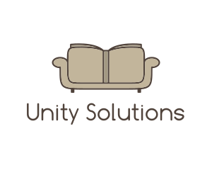 Brown Book Sofa logo design