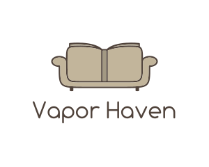 Brown Book Sofa logo design