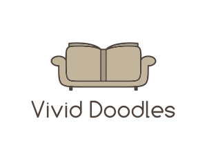 Brown Book Sofa logo design