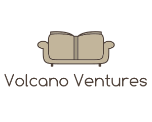 Brown Book Sofa logo design