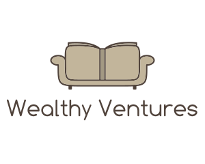 Brown Book Sofa logo design