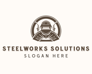 Ironworks Welder Machinist logo design