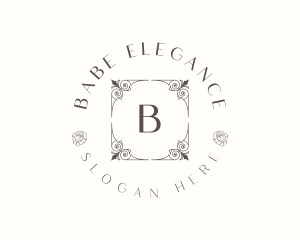 Luxury Floral Ornament Frame logo design